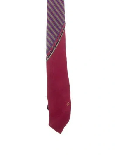 Pre-owned Gucci Pattern Tie In Red