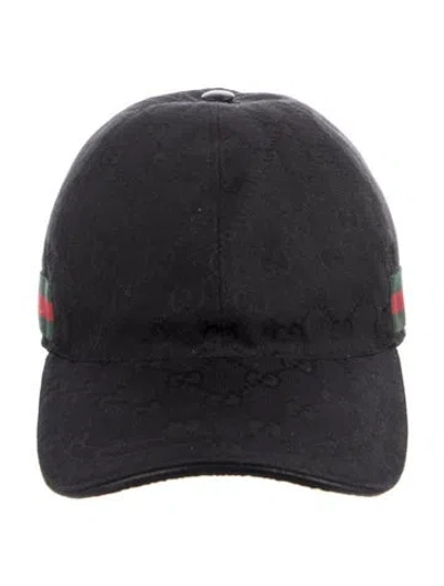 Pre-owned Gucci Patterned Adjustable Hat In Black