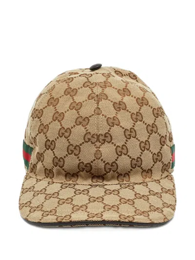 Pre-owned Gucci Patterned Baseball Cap In Neutral