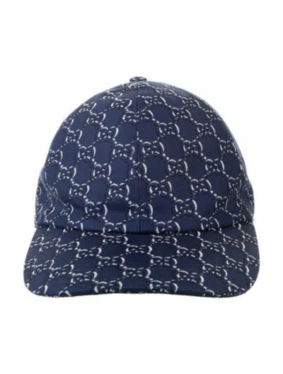 Pre-owned Gucci Patterned Baseball Cap W/tags In Blue