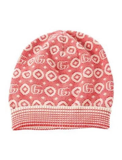 Pre-owned Gucci Patterned Beanie Hat W/tags