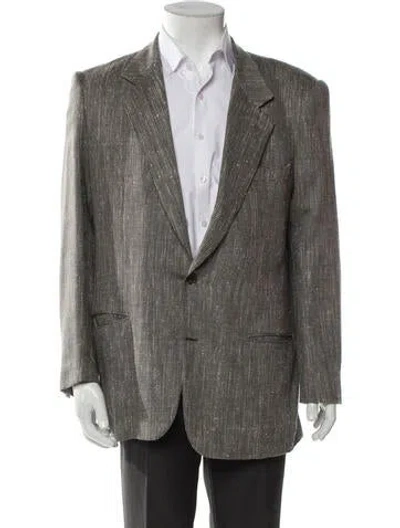 Pre-owned Gucci Patterned Blazer In Gray