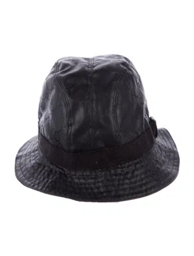 Pre-owned Gucci Patterned Bucket Hat In Black