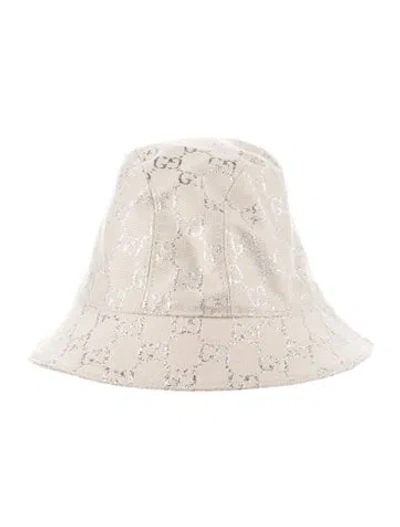Pre-owned Gucci Patterned Bucket Hat In Metallic/neutrals