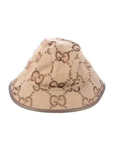 Pre-owned Gucci Patterned Bucket Hat In Neutrals