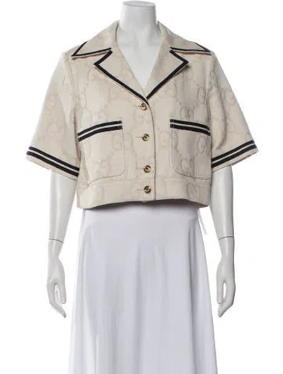 Pre-owned Gucci Patterned Jacket In Neutral