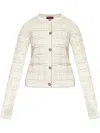 Gucci White Wool And Jacquard Cardigan In 中性色