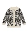 Gucci Patterned Jacquard Wool Cardigan In White