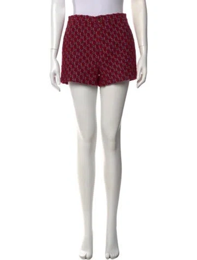 Pre-owned Gucci Patterned Mini Shorts In Red
