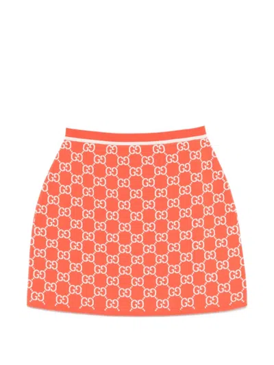 Gucci Patterned Mini Skirt In Orange