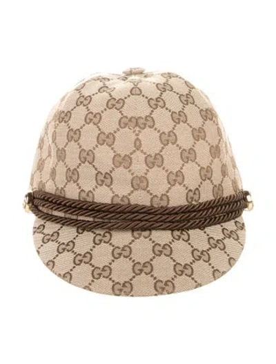 Pre-owned Gucci Patterned Ribbon Hat In Neutral