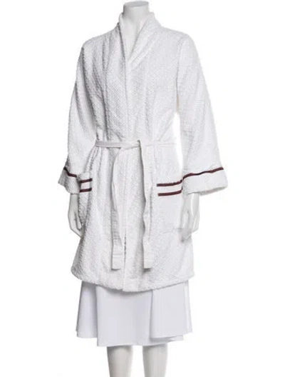 Pre-owned Gucci Patterned Robe In White