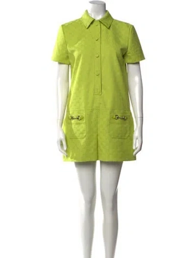 Pre-owned Gucci Patterned Romper In Green