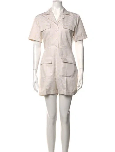 Pre-owned Gucci Patterned Romper In Neutrals