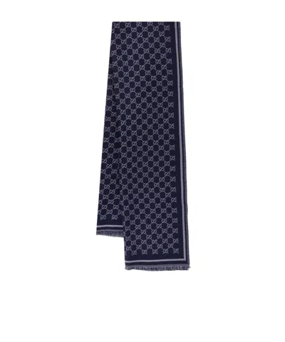 Gucci Patterned Scarf In Black