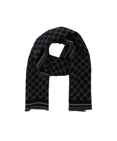 Gucci Patterned Scarf In Black