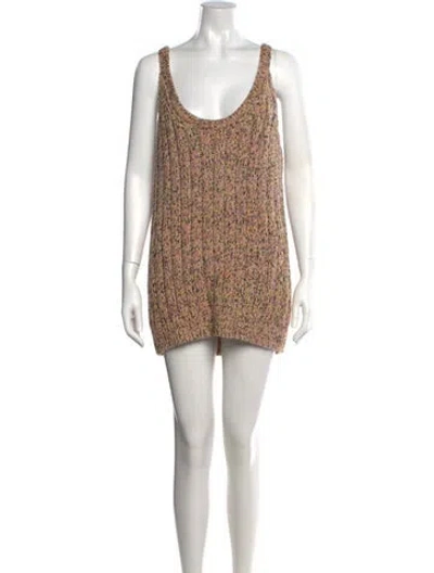 Pre-owned Gucci Patterned Scoop Neck Sweater In Pink