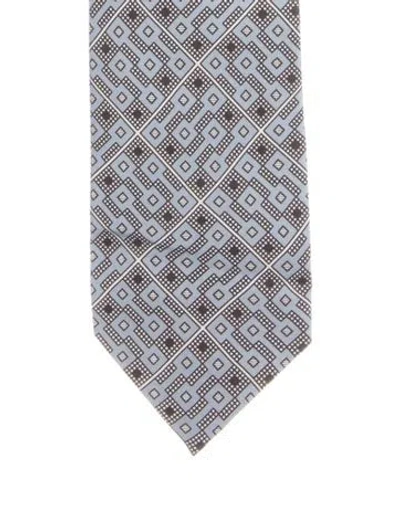 Pre-owned Gucci Patterned Silk Neck Tie In Multi
