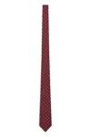 Gucci Tie With Geometric Patterns In Red