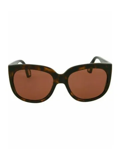 Pre-owned Gucci Patterned Sunglasses W/ Tags In Brown