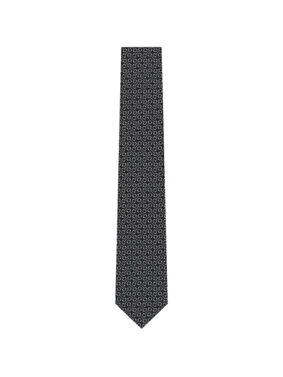 Gucci Patterned Tie In Black