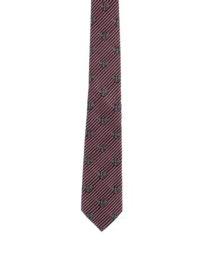Pre-owned Gucci Patterned Tie In Red