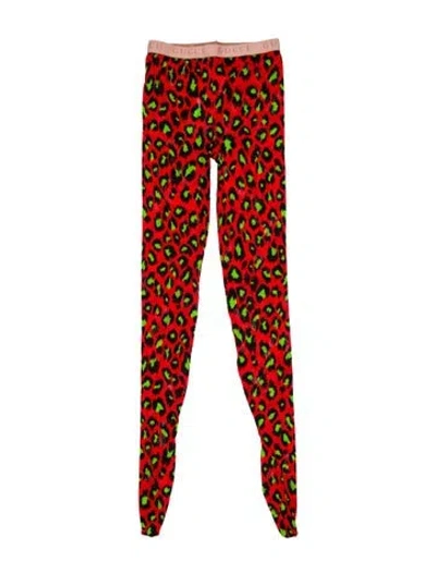 Pre-owned Gucci Patterned Tights In Red