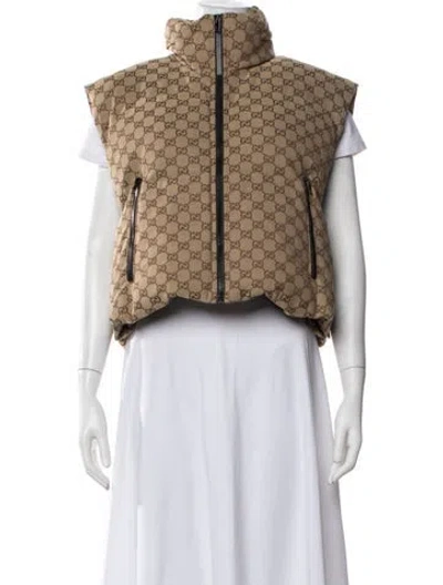 Pre-owned Gucci Patterned Vest In Neutrals