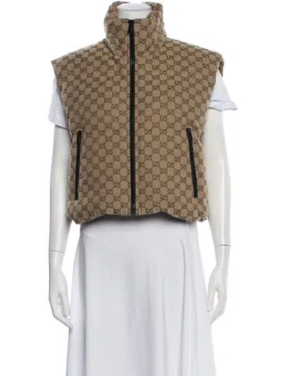 Pre-owned Gucci Patterned Vest In Neutrals