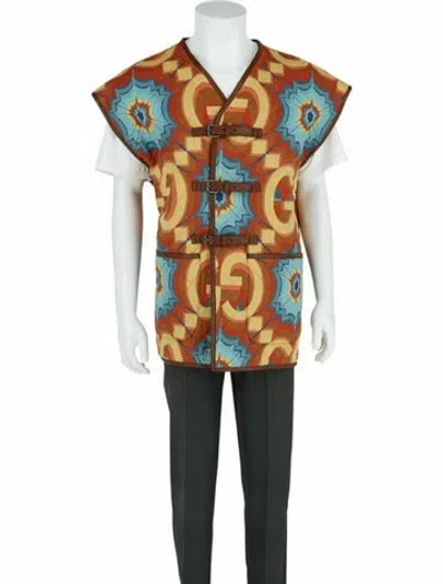 Pre-owned Gucci Patterned Vest W/ Tags In Brown
