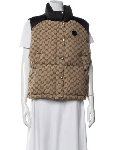Pre-owned Gucci Patterned Vest W/ Tags In Brown