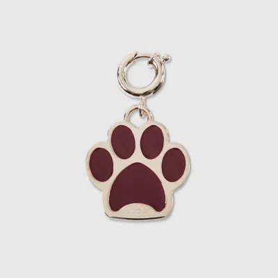Gucci Paw-shaped Charm In Burgundy