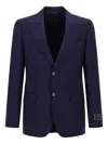 Gucci Tailored Blazer With Front Pockets And Notch Lapel In Blue