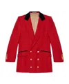 Gucci Peak-lapels Double-breasted Blazer In Red