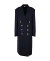 Gucci Peak-lapels Double-breasted Coat In Blue