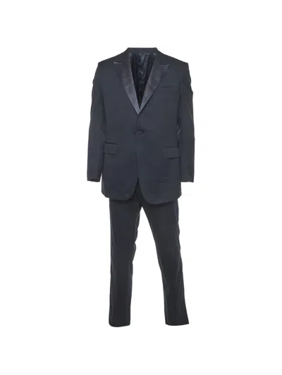 Pre-owned Gucci Peak-lapel Suit In Blue