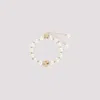 Gucci Chain Bracelet With Metallic Pearls In Gold