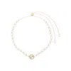 Gucci Interlock G Pearl Necklace In White