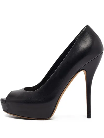 Pre-owned Gucci Peep-toe Heeled Pumps