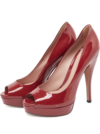 Pre-owned Gucci Peep-toe Pumps