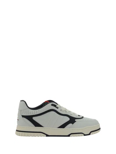 GUCCI GUCCI RE-WEB LEATHER SNEAKERS