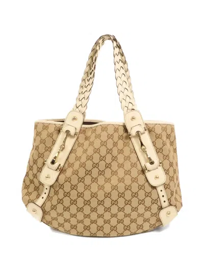 Pre-owned Gucci Pelham Gg Canvas Shoulder Bag In Neutral