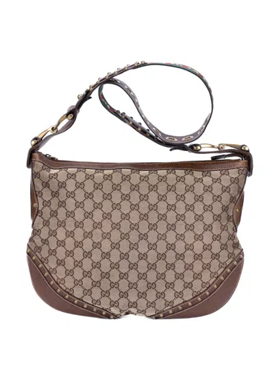 Pre-owned Gucci Pelham Gg Canvas Shoulder Bag In Neutral