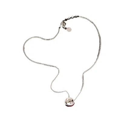 Gucci Pendant Chain Necklace With Interlocking G In Transparent