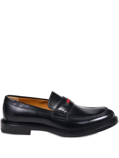 Gucci Penny-strap Loafers In Black