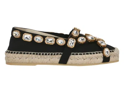 Pre-owned Gucci Pepita Espadrilles (women's) Sneakers In Black