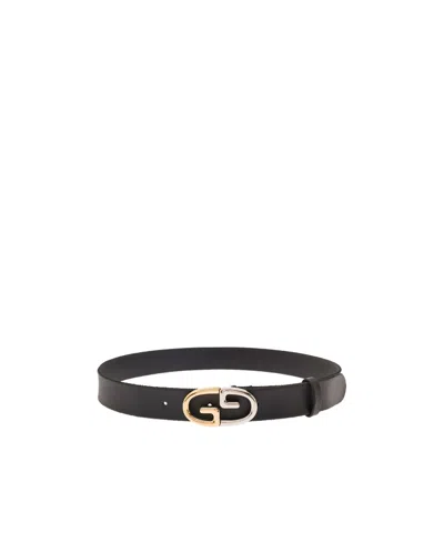Gucci Perforated Detail Belt In Black
