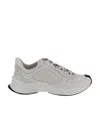 Gucci Men's Ultralight White Leather Sneakers For Ss23 In Gray
