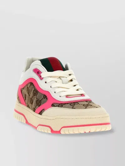 Gucci 'perforated Monogram Low-top Sneakers' In Multi