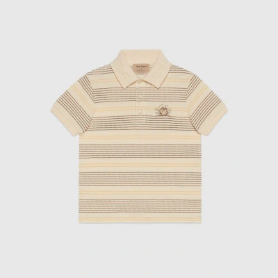 Gucci Kids' Peter Rabbit X Cotton Polo Top In Beige